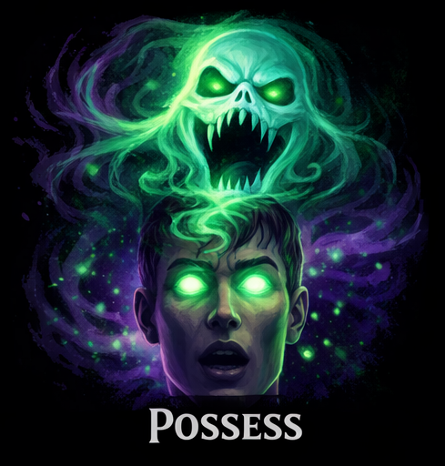 Ghostly figure possessing person.