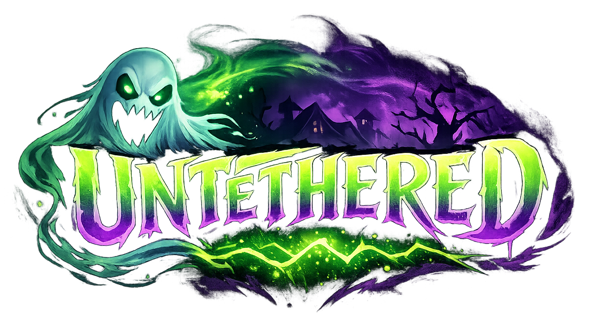 Untethered logo green writing